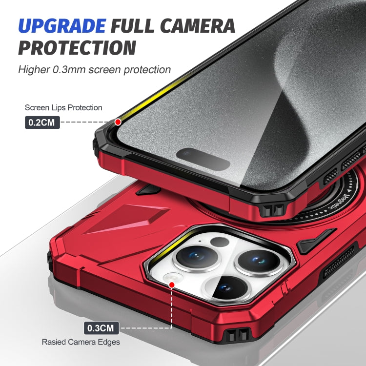 For iPhone 14/13 MagSafe Magnetic Shockproof Phone Case with Ring Holder(Red) - iPhone 14 Cases by PMC TechLife | Online Shopping South Africa | PMC TechLife