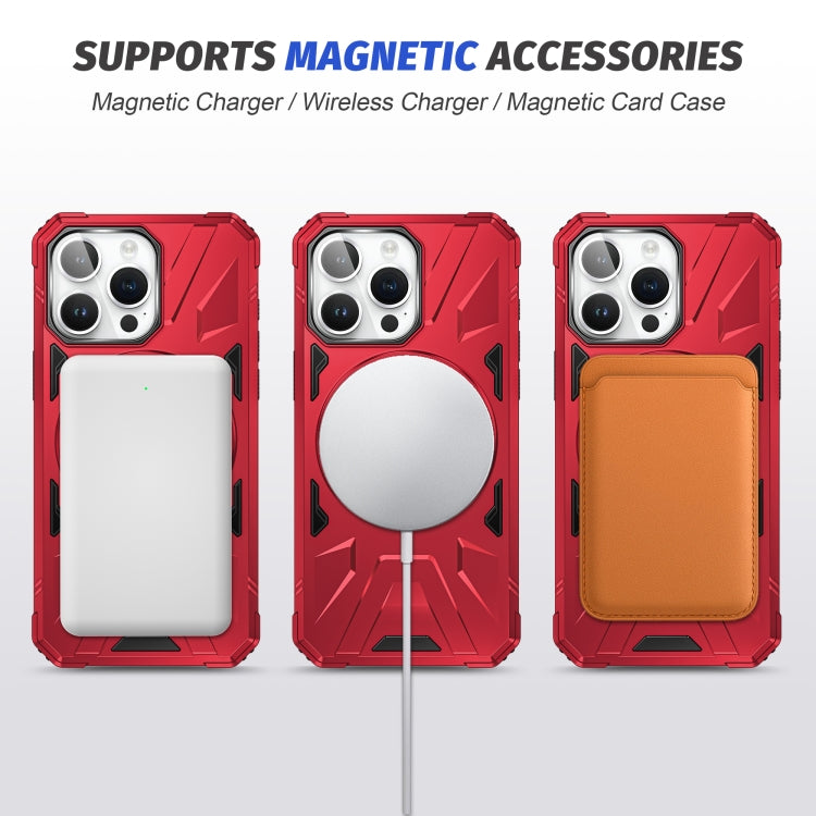 For iPhone 14/13 MagSafe Magnetic Shockproof Phone Case with Ring Holder(Red) - iPhone 14 Cases by PMC TechLife | Online Shopping South Africa | PMC TechLife
