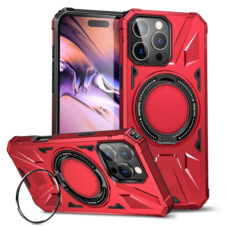 For iPhone 16 Pro MagSafe Magnetic Shockproof Phone Case with Ring Holder(Red) - iPhone 16 Pro Cases by PMC TechLife | Online Shopping South Africa | PMC TechLife | Buy Now Pay Later Mobicred