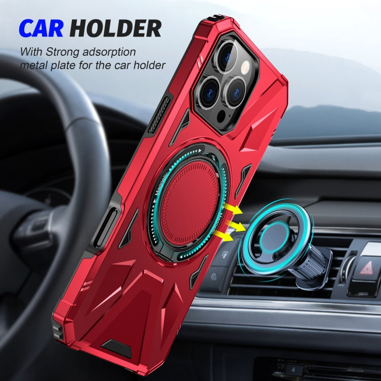 For iPhone 16 Pro MagSafe Magnetic Shockproof Phone Case with Ring Holder(Red) - iPhone 16 Pro Cases by PMC TechLife | Online Shopping South Africa | PMC TechLife | Buy Now Pay Later Mobicred