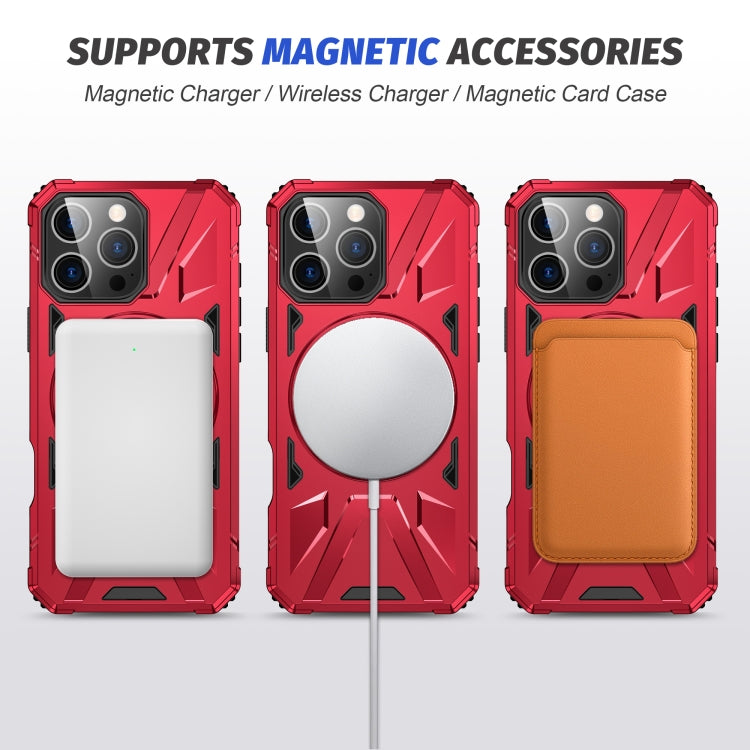 For iPhone 16 Pro MagSafe Magnetic Shockproof Phone Case with Ring Holder(Red) - iPhone 16 Pro Cases by PMC TechLife | Online Shopping South Africa | PMC TechLife | Buy Now Pay Later Mobicred