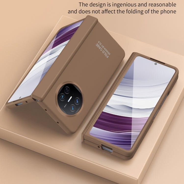 For Huawei Mate X5 Extraordinary Series Hinged Folding Full Phone Case(Coffee) - Huawei Cases by PMC TechLife | Online Shopping South Africa | PMC TechLife | Buy Now Pay Later Mobicred