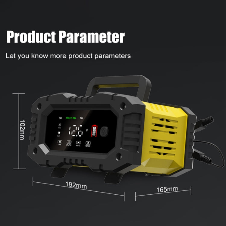 FOXSUR 12V / 24V 10A Portable Motorcycle Car Smart Battery Charger(EU Plug) - free shipping - PMC TechLife - Order now!