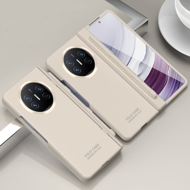 For Huawei Mate X5 Extraordinary Series Hinged Folding Full Coverage Phone Case with Pen Slot & Stylus(White) - Huawei Cases by PMC TechLife | Online Shopping South Africa | PMC TechLife | Buy Now Pay Later Mobicred