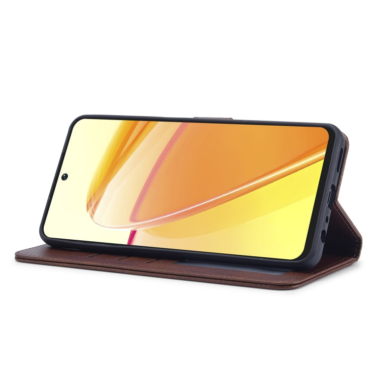 For Realme C55 LC.IMEEKE Calf Texture Horizontal Flip Leather Case(Brown) - free shipping - PMC TechLife - Order now!