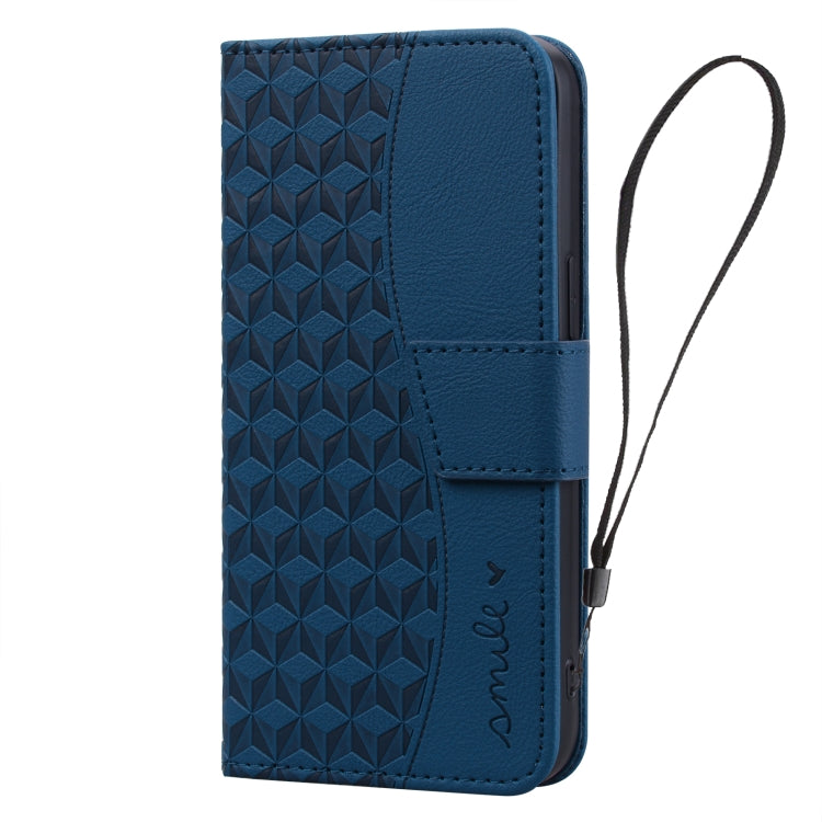For iPhone 16 Business Diamond Buckle Leather Phone Case with Lanyard(Royal Blue) - iPhone 16 Cases by PMC TechLife | Online Shopping South Africa | PMC TechLife | Buy Now Pay Later Mobicred