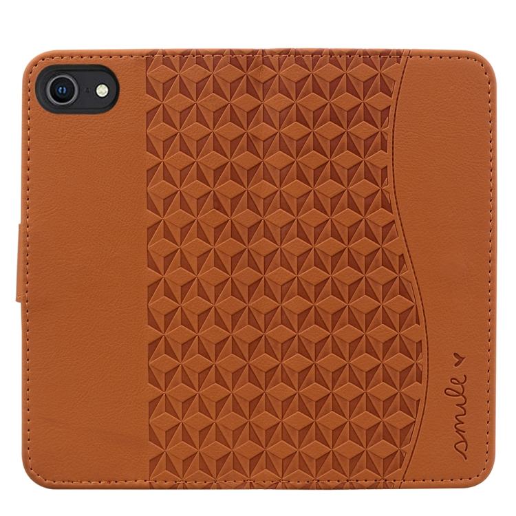 For iPhone 16e Business Diamond Buckle Leather Phone Case with Lanyard(Brown) - iPhone 16e Cases by PMC TechLife | Online Shopping South Africa | PMC TechLife | Buy Now Pay Later Mobicred