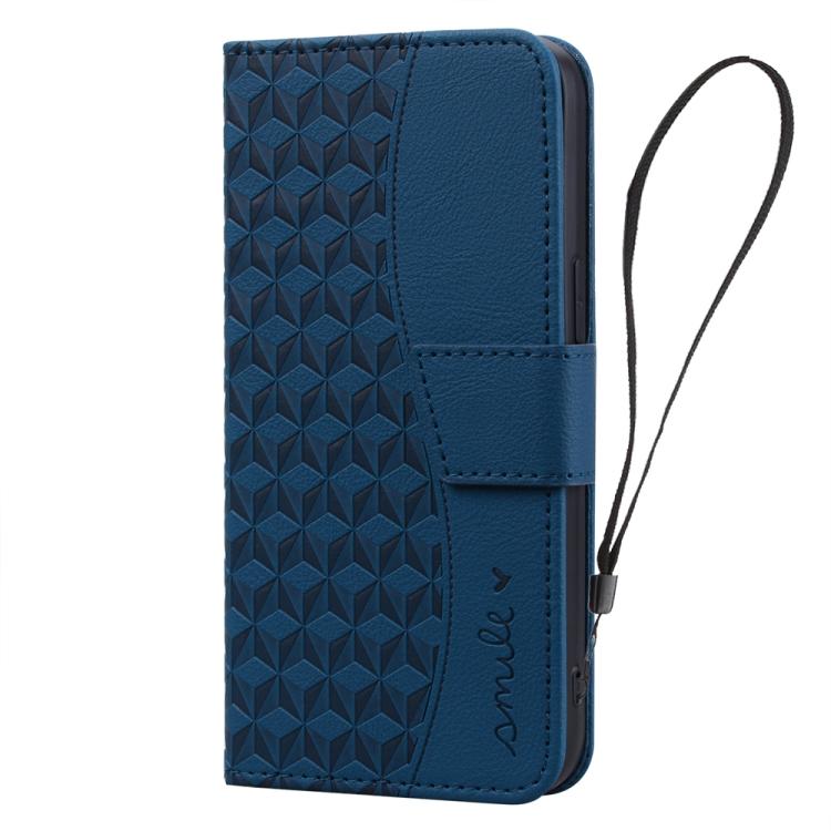 For iPhone 16e Business Diamond Buckle Leather Phone Case with Lanyard(Royal Blue) - free shipping - PMC TechLife - Order now!