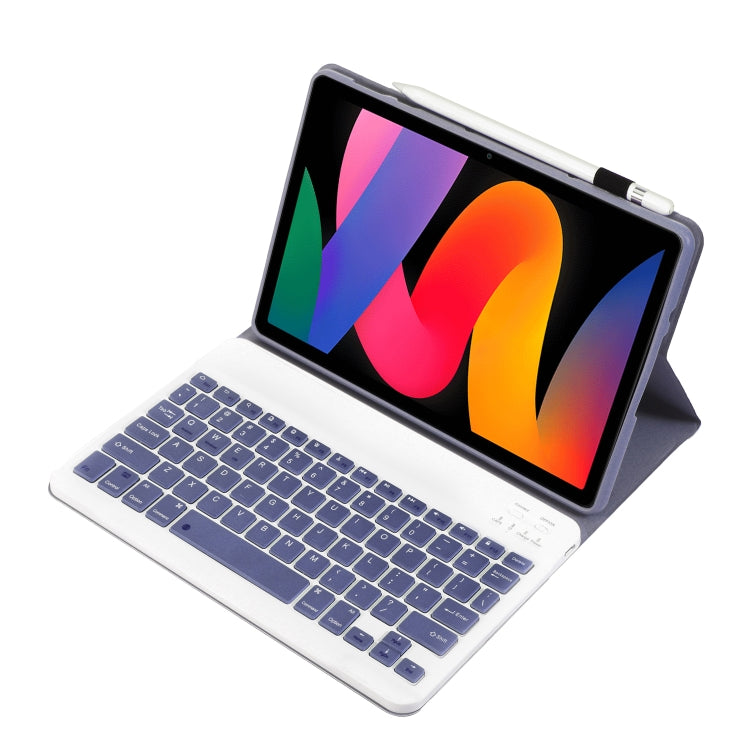For Xiaomi Redmi Pad SE 11 inch A0N9 Lambskin Texture Ultra-thin Detachable Bluetooth Keyboard Leather Case(Purple) - Others Keyboard by PMC TechLife | Online Shopping South Africa | PMC TechLife