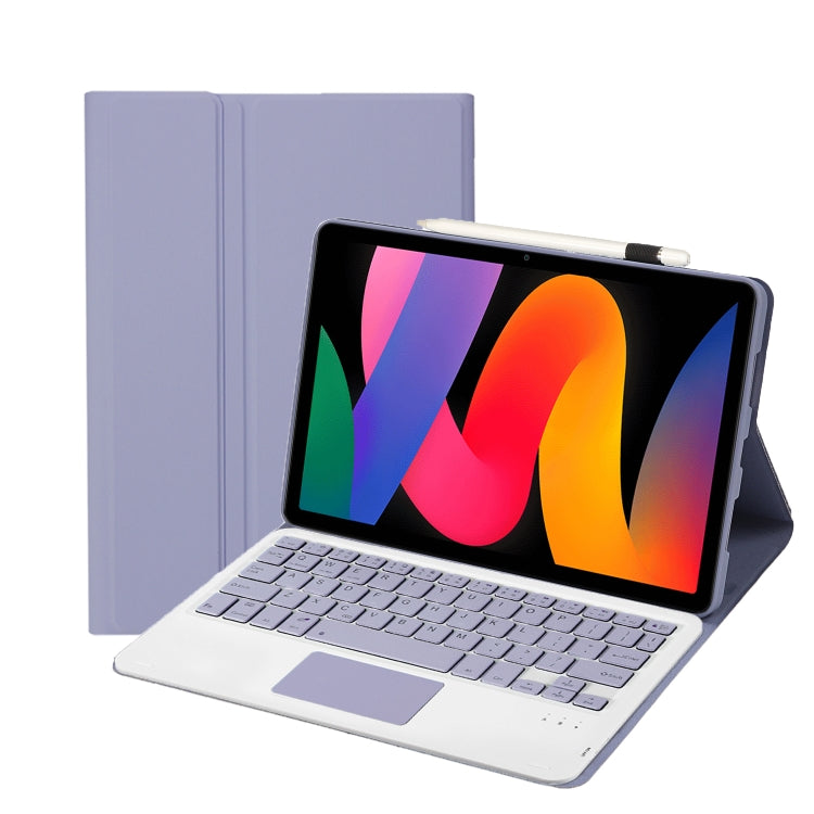 For Xiaomi Redmi Pad SE 11 inch A0N9-A Lambskin Texture Ultra-thin Detachable Bluetooth Keyboard Leather Case with Touchpad(Purple) - Others Keyboard by PMC TechLife | Online Shopping South Africa | PMC TechLife