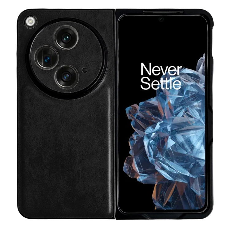 For OPPO Find N3 / OnePlus Open Crazy Horse Texture PU + PC Phone Case(Black) - Find N3 Cases by PMC TechLife | Online Shopping South Africa | PMC TechLife
