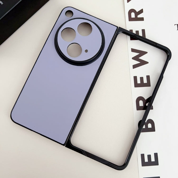 For OPPO Find N3 / OnePlus Open Morandi Solid Color Leather Texture Phone Case(Purple) - Find N3 Cases by PMC TechLife | Online Shopping South Africa | PMC TechLife