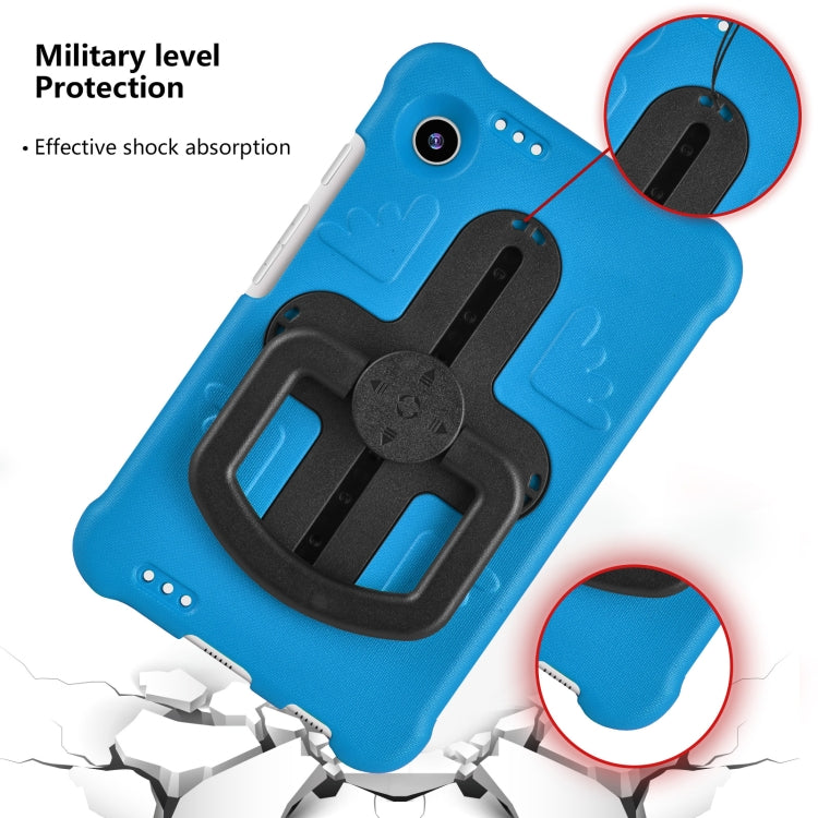 For Samsung Galaxy Tab A9 Shield 360 Rotation Handle EVA Shockproof PC Tablet Case(Blue Black) - Galaxy Tab A9 by PMC TechLife | Online Shopping South Africa | PMC TechLife