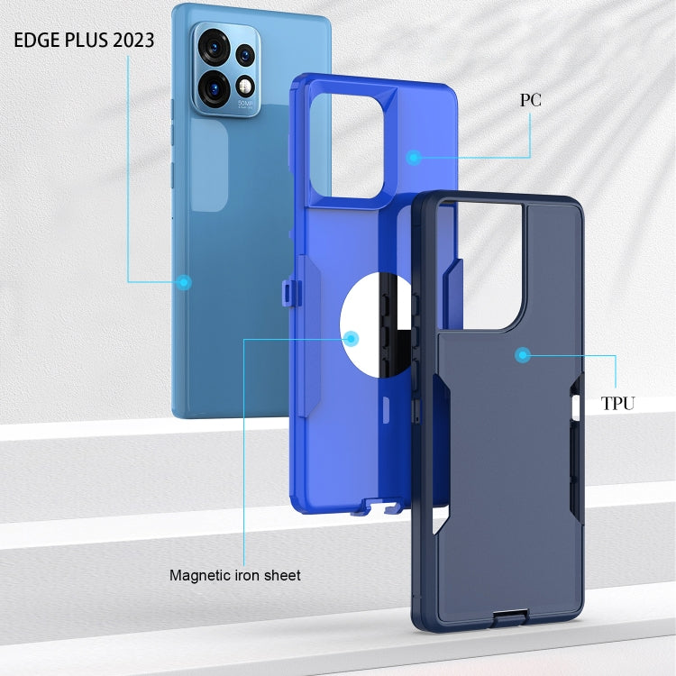 For Motorola Moto G 5G 2024 / G Play 5G 2024 2 in 1 Magnetic PC + TPU Phone Case(Blue+Blue Green) - Motorola Cases by PMC Jewellery | Online Shopping South Africa | PMC Jewellery | Buy Now Pay Later Mobicred