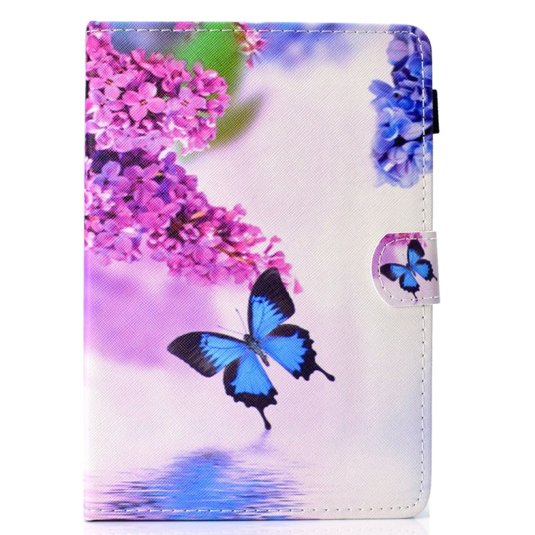 For 10 inch Universal Colored Drawing Stitching Leather Tablet Case(Butterfly) - 10 - 11 inch by PMC TechLife | Online Shopping South Africa | PMC TechLife | Buy Now Pay Later Mobicred