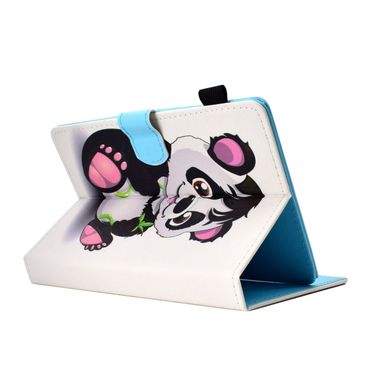 For 10 inch Universal Colored Drawing Stitching Leather Tablet Case(Panda) - 10 - 11 inch by PMC TechLife | Online Shopping South Africa | PMC TechLife | Buy Now Pay Later Mobicred