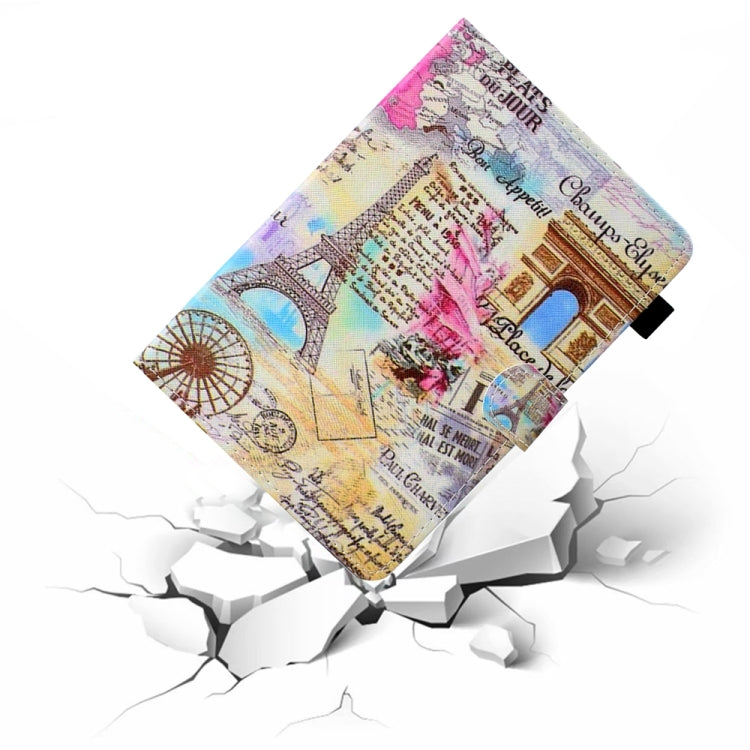 For 10 inch Universal Colored Drawing Stitching Leather Tablet Case(Romantic Paris) - 10 - 11 inch by PMC TechLife | Online Shopping South Africa | PMC TechLife | Buy Now Pay Later Mobicred