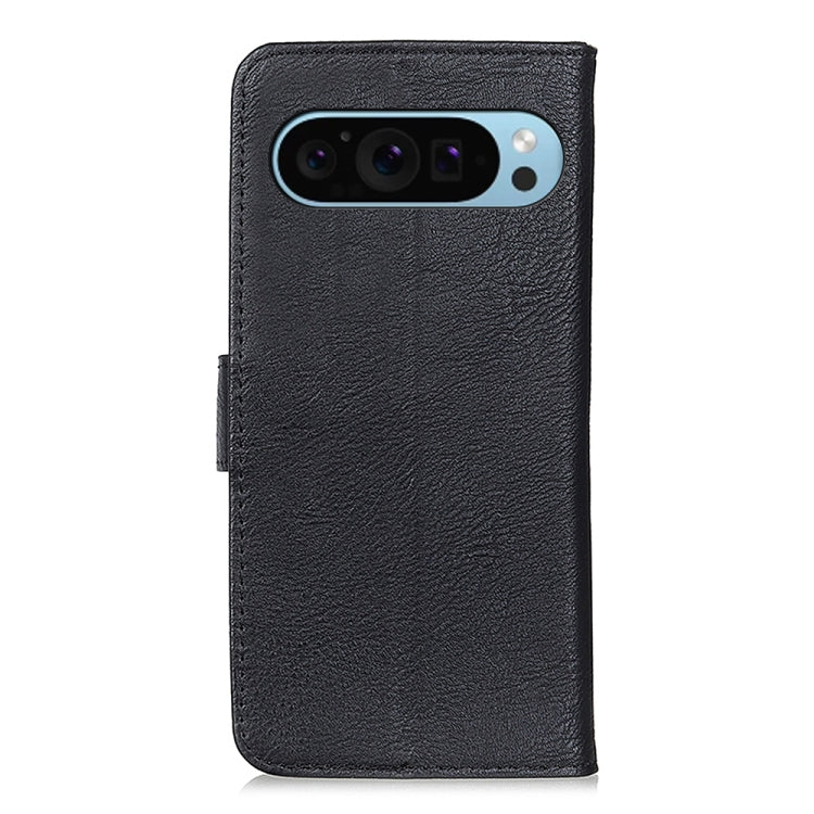 For Google Pixel 10 / 9 KHAZNEH Cowhide Texture Horizontal Flip Leather Phone Case(Black) - Google Cases by PMC TechLife | Online Shopping South Africa | PMC TechLife | Buy Now Pay Later Mobicred