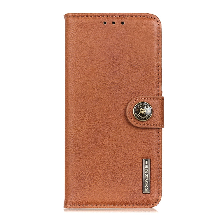 For Google Pixel 9 Pro KHAZNEH Cowhide Texture Horizontal Flip Leather Phone Case(Brown) - Google Cases by PMC TechLife | Online Shopping South Africa | PMC TechLife | Buy Now Pay Later Mobicred