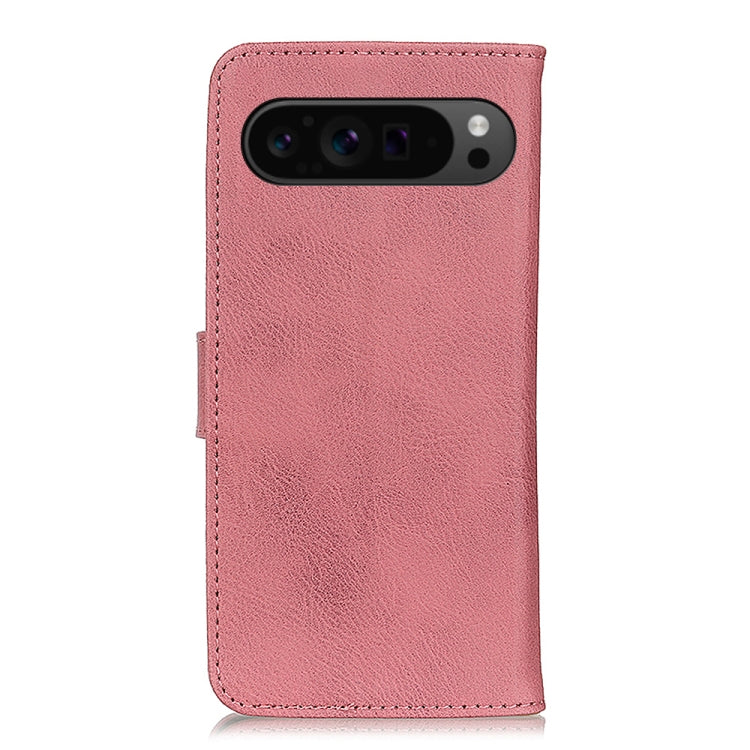 For Google Pixel 10 Pro / 9 Pro KHAZNEH Cowhide Texture Horizontal Flip Leather Phone Case(Pink) - Google Cases by PMC TechLife | Online Shopping South Africa | PMC TechLife | Buy Now Pay Later Mobicred
