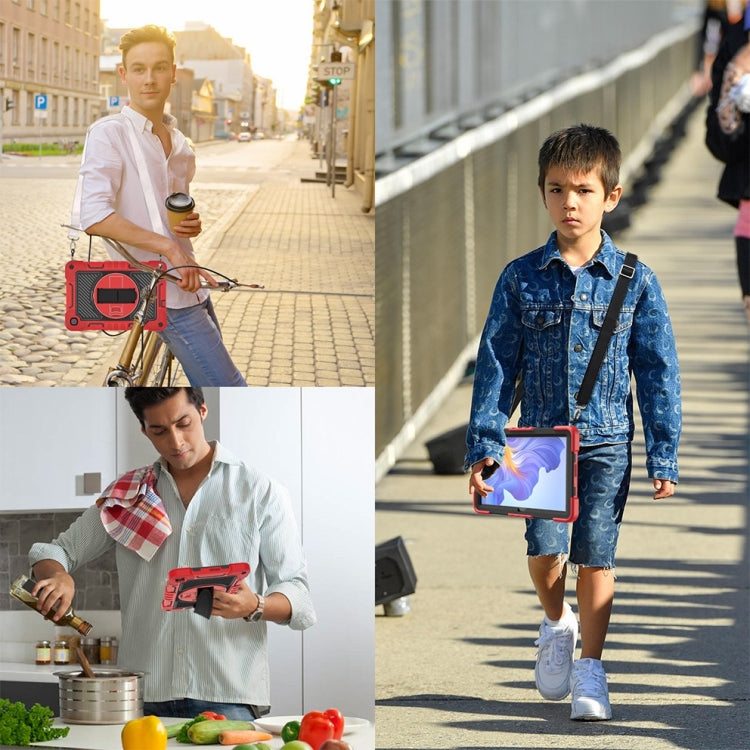 For Honor Pad X8 360 Degree Rotation PC Contrast Silicone Tablet Case(Red + Black) - free shipping - PMC TechLife - Order now!