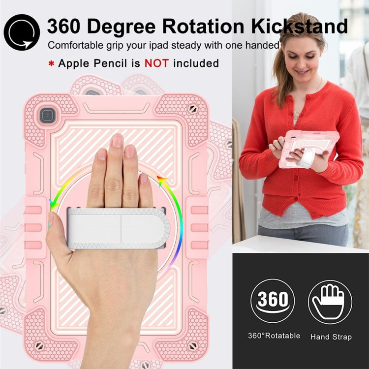 For Honor Pad X8 360 Degree Rotation PC Contrast Silicone Tablet Case(Rose Gold) - Honor by PMC TechLife | Online Shopping South Africa | PMC TechLife | Buy Now Pay Later Mobicred