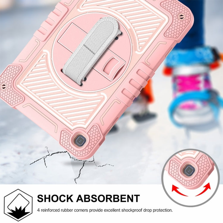 For Honor Pad X8 360 Degree Rotation PC Contrast Silicone Tablet Case(Rose Gold) - Honor by PMC TechLife | Online Shopping South Africa | PMC TechLife | Buy Now Pay Later Mobicred