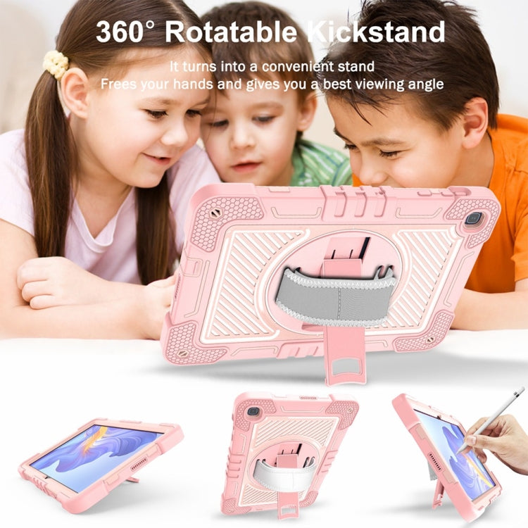 For Honor Pad X8 360 Degree Rotation PC Contrast Silicone Tablet Case(Rose Gold) - Honor by PMC TechLife | Online Shopping South Africa | PMC TechLife | Buy Now Pay Later Mobicred