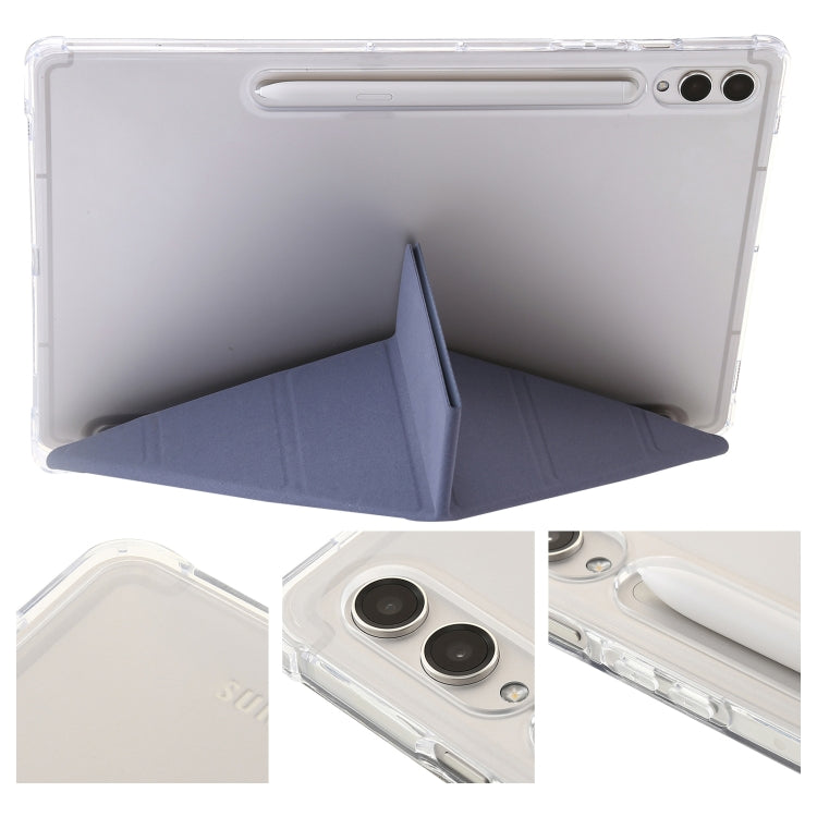 For Samsung Galaxy Tab S9 FE+ Clear Acrylic Deformation Leather Tablet Case(Lavender) - free shipping - PMC Jewellery - Order now!
