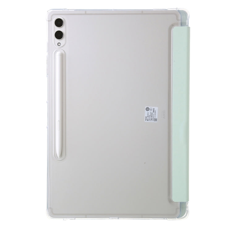 For Samsung Galaxy Tab S9 FE+ Clear Acrylic Deformation Leather Tablet Case(Green) - Galaxy Tab S9 FE+ by PMC TechLife | Online Shopping South Africa | PMC TechLife