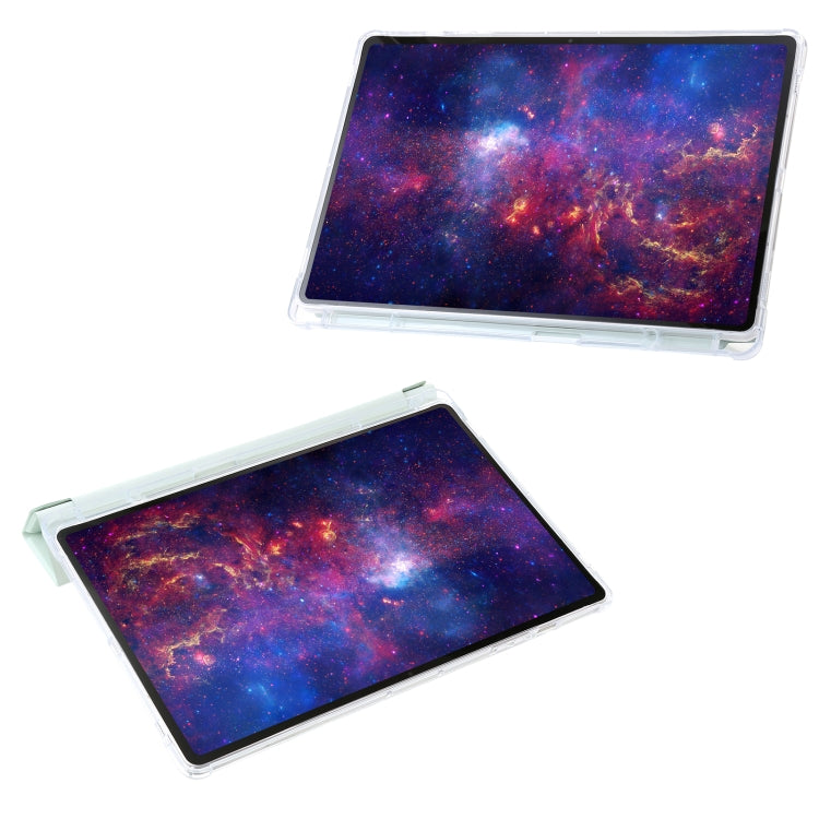 For Samsung Galaxy Tab S9 FE+ Clear Acrylic Deformation Leather Tablet Case(Green) - Galaxy Tab S9 FE+ by PMC TechLife | Online Shopping South Africa | PMC TechLife