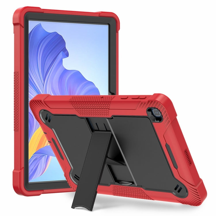 For Honor Pad X8 Shockproof Silicone Hybrid PC Tablet Case with Holder(Black + Red) - Honor by PMC TechLife | Online Shopping South Africa | PMC TechLife | Buy Now Pay Later Mobicred