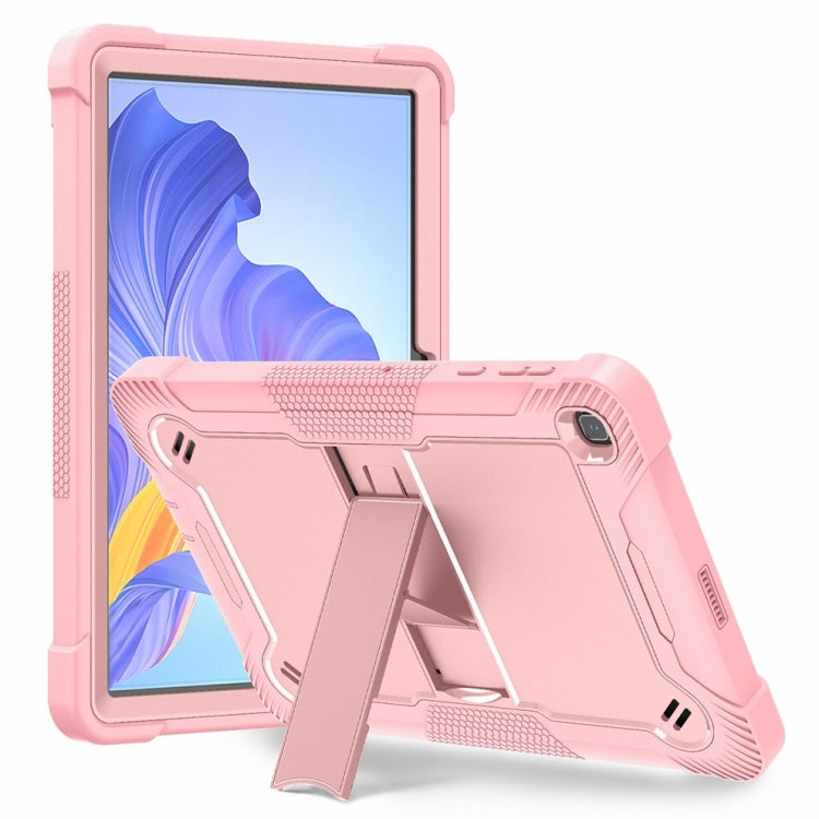 For Honor Pad X8 Shockproof Silicone Hybrid PC Tablet Case with Holder(Rose Gold) - Honor by PMC TechLife | Online Shopping South Africa | PMC TechLife | Buy Now Pay Later Mobicred