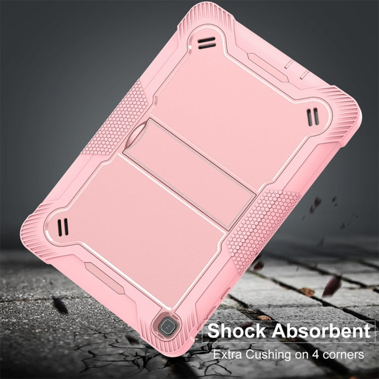 For Honor Pad X8 Shockproof Silicone Hybrid PC Tablet Case with Holder(Rose Gold) - Honor by PMC TechLife | Online Shopping South Africa | PMC TechLife | Buy Now Pay Later Mobicred