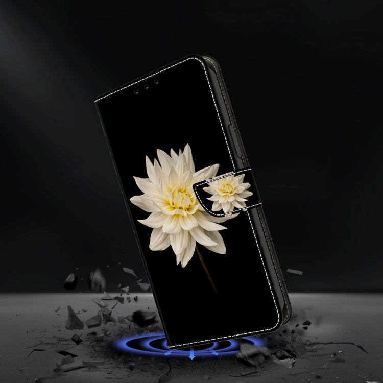 For Motorola Moto G14 Crystal 3D Shockproof Protective Leather Phone Case(White Flower) - Motorola Cases by PMC TechLife | Online Shopping South Africa | PMC TechLife | Buy Now Pay Later Mobicred