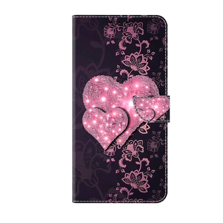 For Motorola Moto G14 Crystal 3D Shockproof Protective Leather Phone Case(Lace Love) - Motorola Cases by PMC TechLife | Online Shopping South Africa | PMC TechLife | Buy Now Pay Later Mobicred
