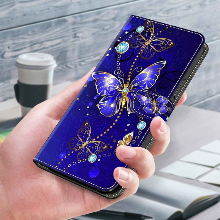 For Motorola Moto G14 Crystal 3D Shockproof Protective Leather Phone Case(Diamond Butterfly) - Motorola Cases by PMC TechLife | Online Shopping South Africa | PMC TechLife | Buy Now Pay Later Mobicred