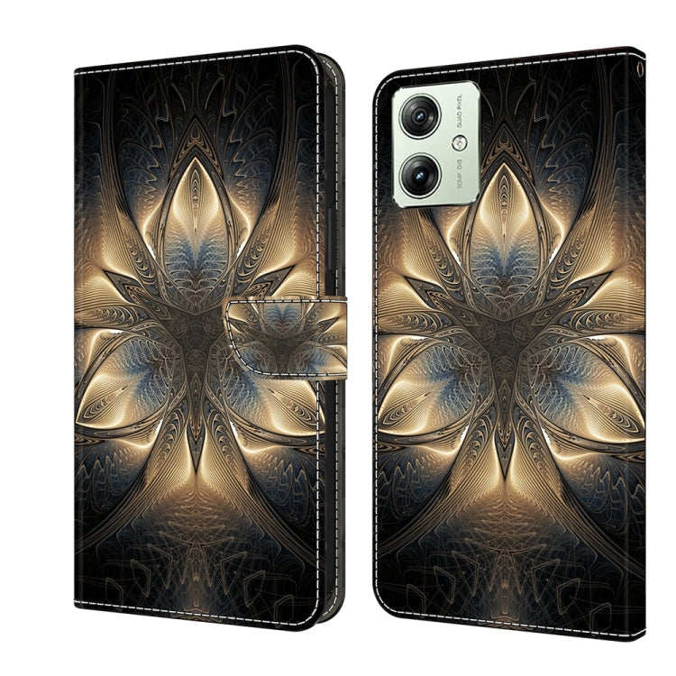 For Motorola Moto G54 Crystal 3D Shockproof Protective Leather Phone Case(Luminous Building) - Motorola Cases by PMC TechLife | Online Shopping South Africa | PMC TechLife | Buy Now Pay Later Mobicred