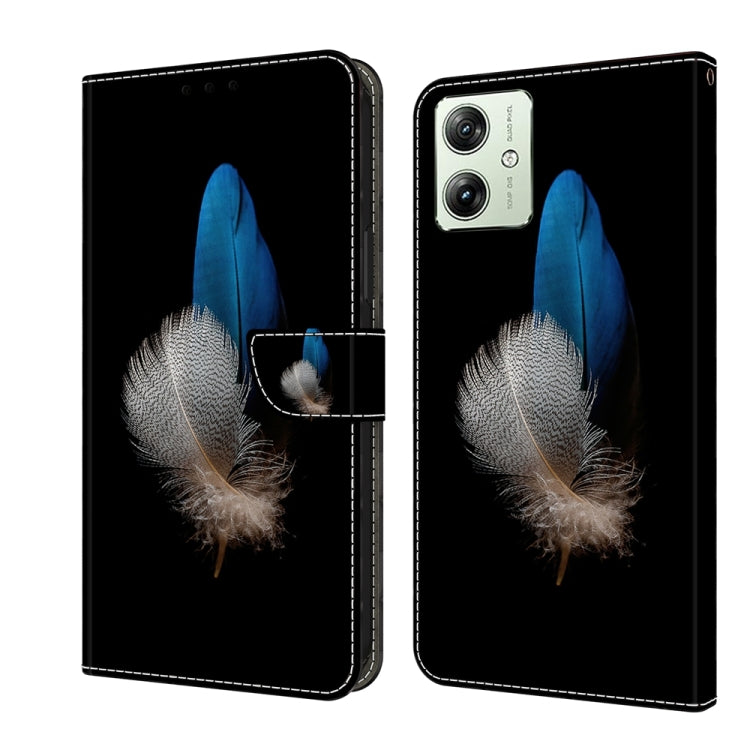For Motorola Moto G54 Crystal 3D Shockproof Protective Leather Phone Case(Two Branches) - Motorola Cases by PMC TechLife | Online Shopping South Africa | PMC TechLife | Buy Now Pay Later Mobicred