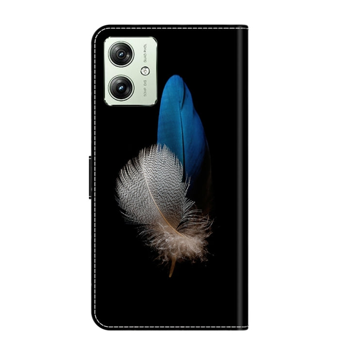 For Motorola Moto G54 Crystal 3D Shockproof Protective Leather Phone Case(Two Branches) - Motorola Cases by PMC TechLife | Online Shopping South Africa | PMC TechLife | Buy Now Pay Later Mobicred