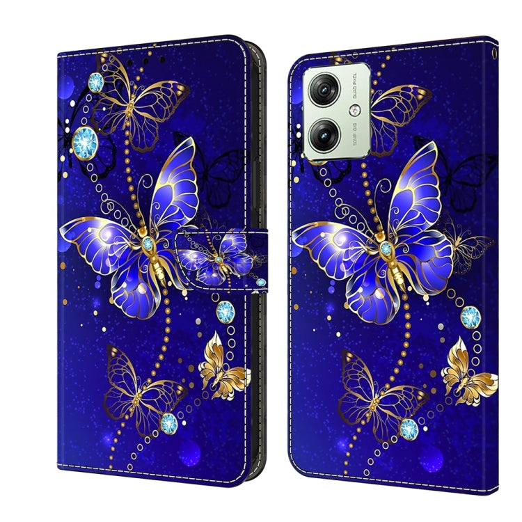 For Motorola Moto G54 Crystal 3D Shockproof Protective Leather Phone Case(Diamond Butterfly) - Motorola Cases by PMC TechLife | Online Shopping South Africa | PMC TechLife | Buy Now Pay Later Mobicred