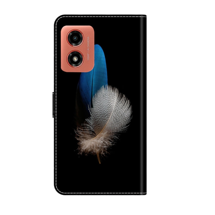 For Motorola Moto G Play 2024 Crystal 3D Shockproof Protective Leather Phone Case(Two Branches) - Motorola Cases by PMC TechLife | Online Shopping South Africa | PMC TechLife | Buy Now Pay Later Mobicred