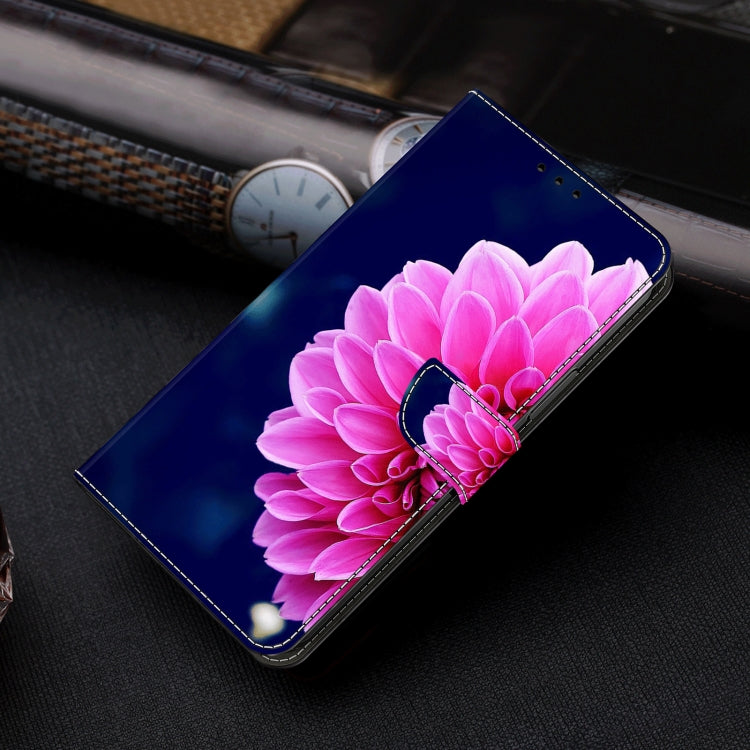 For Motorola Moto G24 Crystal 3D Shockproof Protective Leather Phone Case(Pink Petals) - Motorola Cases by PMC TechLife | Online Shopping South Africa | PMC TechLife | Buy Now Pay Later Mobicred