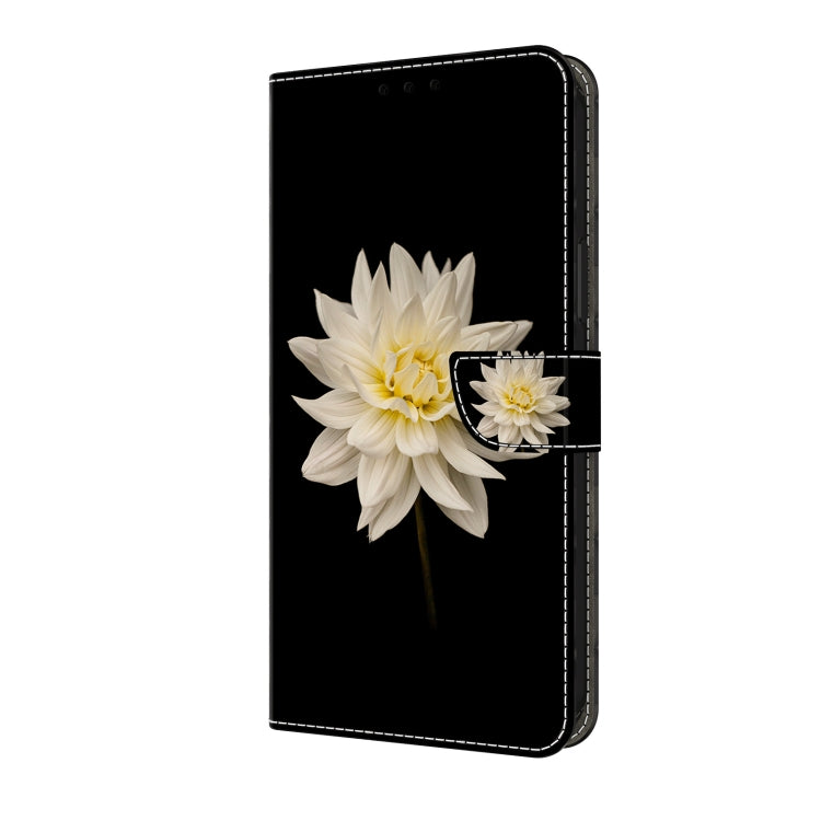 For Motorola Moto G24 Crystal 3D Shockproof Protective Leather Phone Case(White Flower) - Motorola Cases by PMC TechLife | Online Shopping South Africa | PMC TechLife | Buy Now Pay Later Mobicred