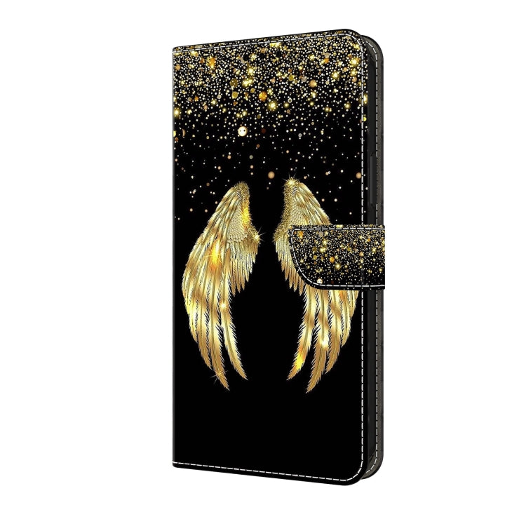 For Motorola Moto G24 Crystal 3D Shockproof Protective Leather Phone Case(Golden Wings) - Motorola Cases by PMC TechLife | Online Shopping South Africa | PMC TechLife | Buy Now Pay Later Mobicred