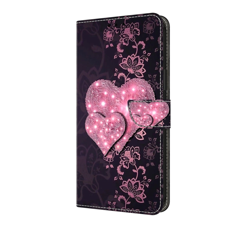 For Motorola Moto G24 Crystal 3D Shockproof Protective Leather Phone Case(Lace Love) - Motorola Cases by PMC TechLife | Online Shopping South Africa | PMC TechLife | Buy Now Pay Later Mobicred