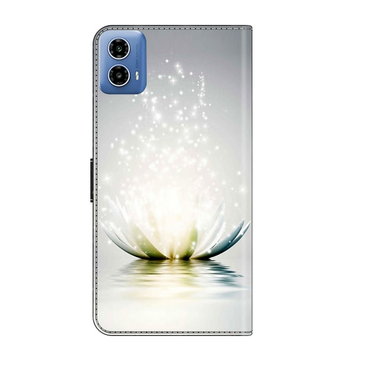 For Motorola Moto G24 Power Crystal 3D Shockproof Protective Leather Phone Case(Light Lotus) - Motorola Cases by PMC TechLife | Online Shopping South Africa | PMC TechLife | Buy Now Pay Later Mobicred