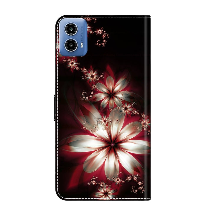 For Motorola Moto G24 Power Crystal 3D Shockproof Protective Leather Phone Case(Fantastic Flower) - Motorola Cases by PMC TechLife | Online Shopping South Africa | PMC TechLife | Buy Now Pay Later Mobicred