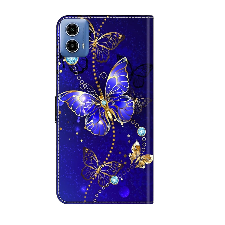 For Motorola Moto G24 Power Crystal 3D Shockproof Protective Leather Phone Case(Diamond Butterfly) - Motorola Cases by PMC TechLife | Online Shopping South Africa | PMC TechLife | Buy Now Pay Later Mobicred