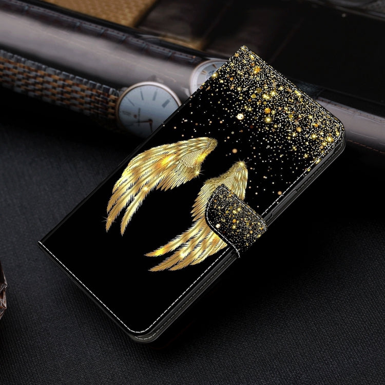 For Motorola Moto G04 Crystal 3D Shockproof Protective Leather Phone Case(Golden Wings) - Motorola Cases by PMC TechLife | Online Shopping South Africa | PMC TechLife | Buy Now Pay Later Mobicred